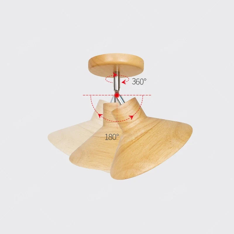 Lámpara de Techo NordicWood | Diseño Cónico de Madera Natural