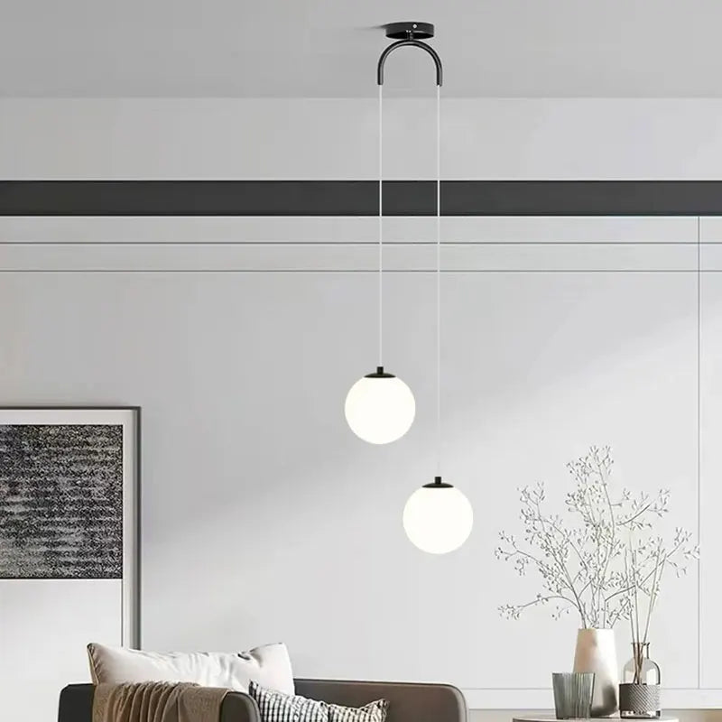 Lámpara Colgante Luna | Diseño Nórdico Moderno de Globo de Vidrio