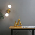 Lámpara de Pared Astra | Diseño Moderno Doble Globo en Oro
