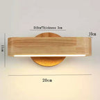 Lámpara de Pared Giratoria | Diseño en Madera Maciza Japonesa y Aluminio