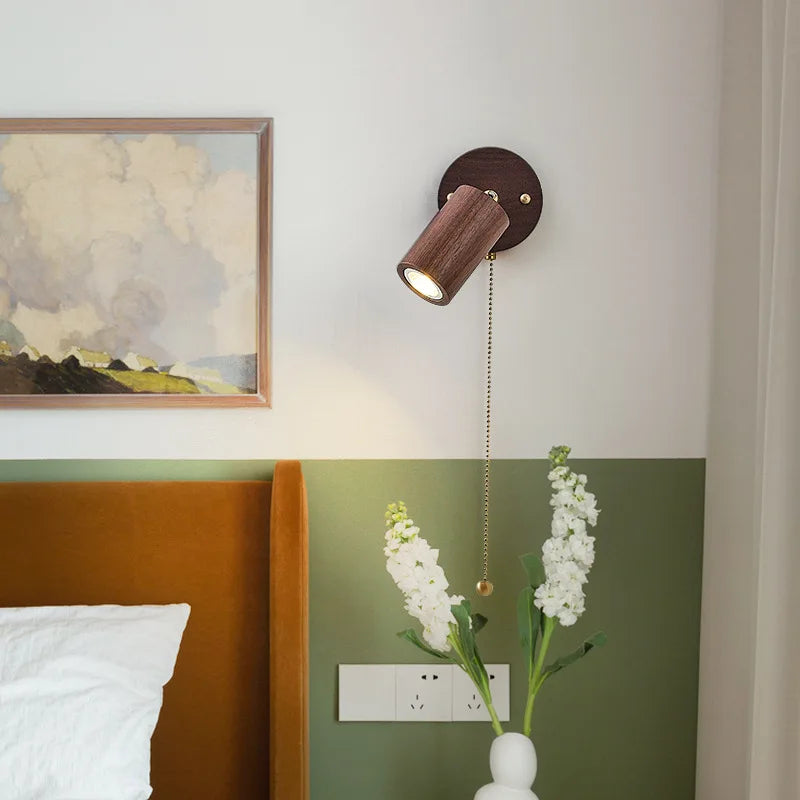 Lámpara de Pared Arlo | Foco LED Retro Nogal