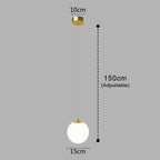 Lámpara Colgante Luna | Diseño Nórdico Moderno de Globo de Vidrio