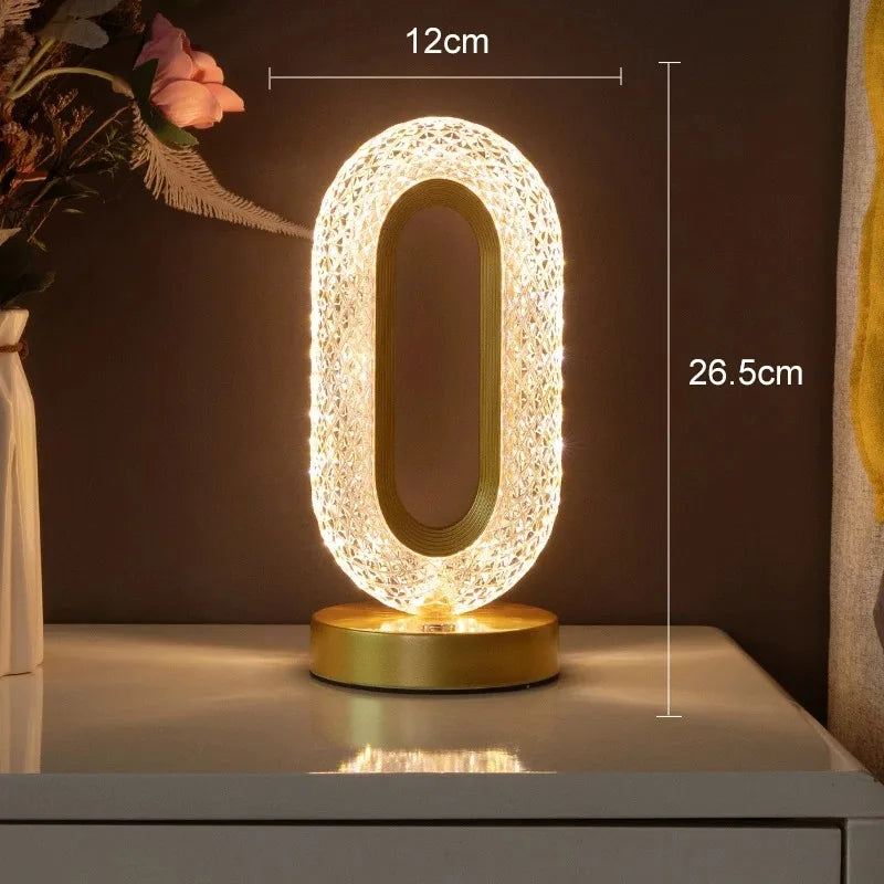 Stellora - Lámpara Nocturna LED de Cristal 3D