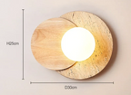 Lámpara de Pared de Piedra Wabi-Sabi | Diseño Moderno con Textura Natural