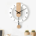 Reloj de Pared Minimalista con Péndulo | Diseño Moderno en Acrílico y Madera