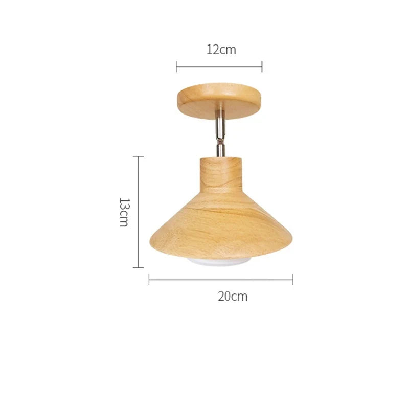 Lámpara de Techo NordicWood | Diseño Cónico de Madera Natural