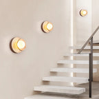Lámpara de Pared de Piedra Wabi-Sabi | Diseño Moderno con Textura Natural
