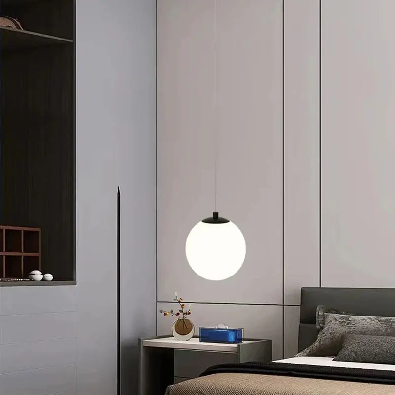 Lámpara Colgante Luna | Diseño Nórdico Moderno de Globo de Vidrio