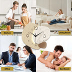TempoStone | Reloj de Pared Moderno y Simple | Diseño Silencioso de Cuarzo