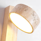 Lámpara de Pared Éclat | Luz de Cabecera Francesa Wabi-Sabi con Interruptor de Cuerda