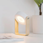 Linterna portátil con mango de madera creativa | Lámpara de mesa plegable recargable