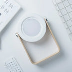 Linterna portátil con mango de madera creativa | Lámpara de mesa plegable recargable