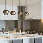 Lámpara Colgante de Vidrio Nórdico | Diseño Moderno de Cilindro en Latón