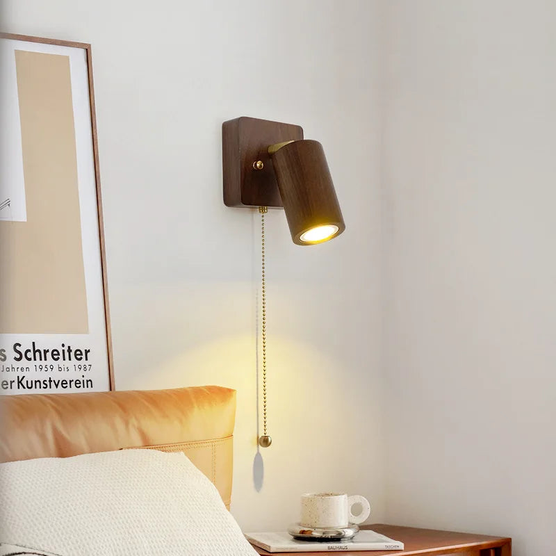 Lámpara de Pared Arlo | Foco LED Retro Nogal