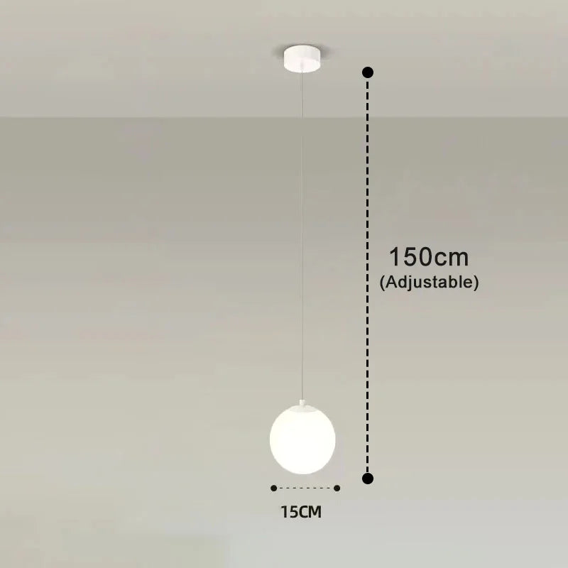 Lámpara Colgante Luna | Diseño Nórdico Moderno de Globo de Vidrio