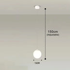 Lámpara Colgante Luna | Diseño Nórdico Moderno de Globo de Vidrio