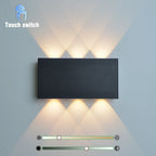 Lámpara de Pared Recargable LumiBlock | Diseño Minimalista con Textura de Madera