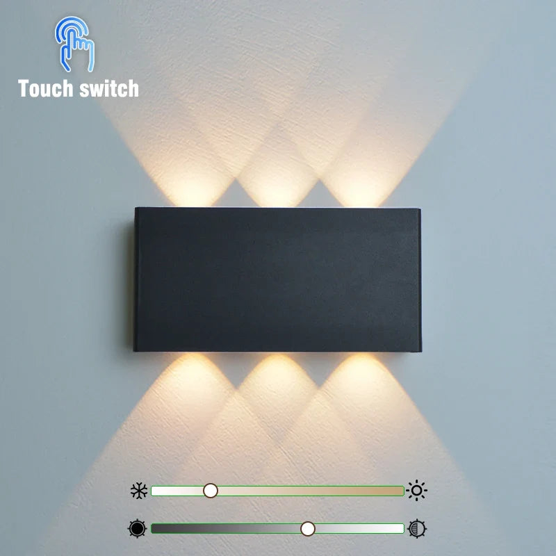 Lámpara de Pared Recargable LumiBlock | Diseño Minimalista con Textura de Madera