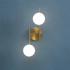 Lámpara de Pared Astra | Diseño Moderno Doble Globo en Oro
