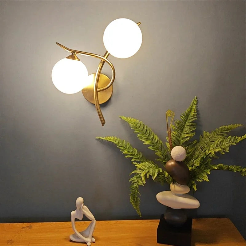 Lámpara de Pared Lunara | Diseño Nórdico LED de Doble Globo