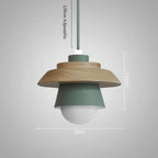 Lámpara Colgante de Madera Nórdica | Diseño Colorido de Macarón