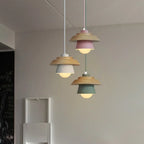 Lámpara Colgante de Madera Nórdica | Diseño Colorido de Macarón