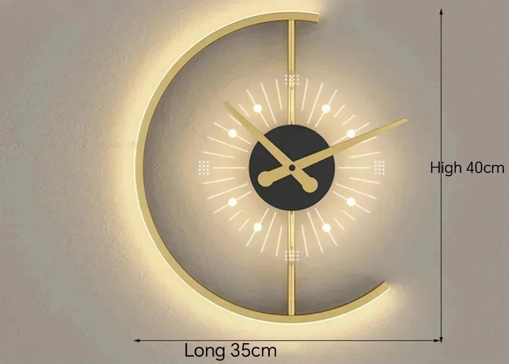 Reloj de Pared Lunaris | Aplique LED Posmoderno