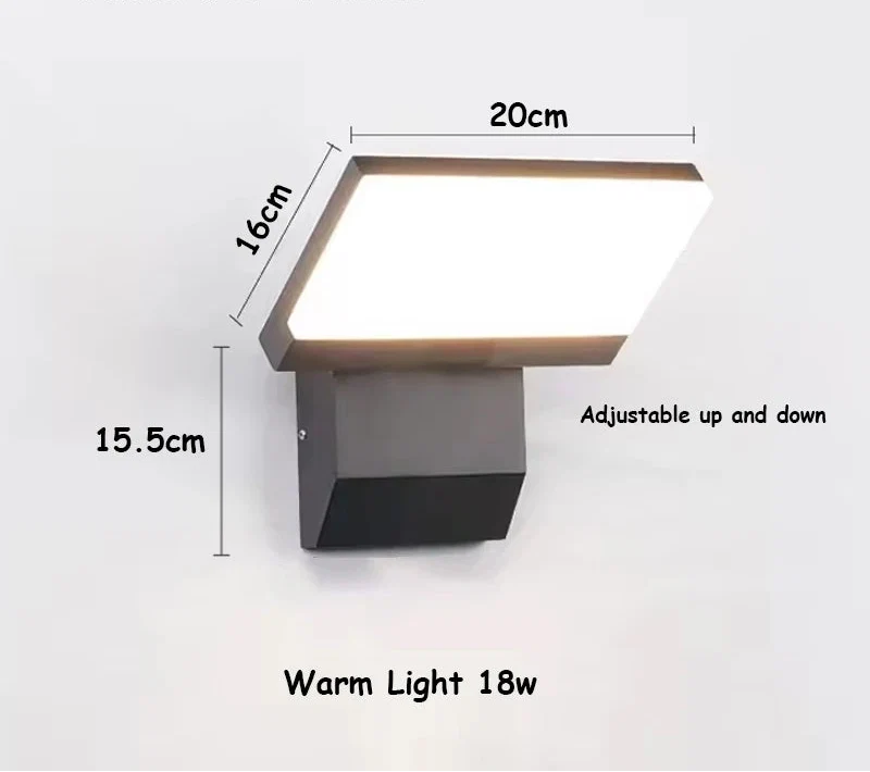 LumiFold Lámpara de Pared Exterior con Sensor