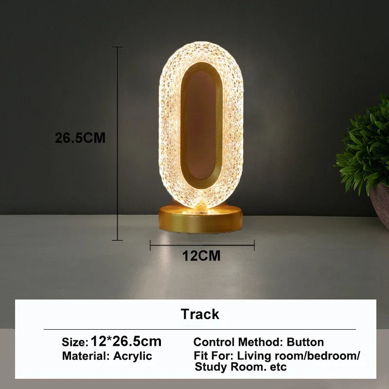 Stellora - Lámpara Nocturna LED de Cristal 3D