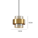 Lámpara Colgante de Vidrio Nórdico | Diseño Moderno de Cilindro en Latón