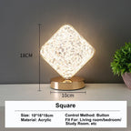 Stellora - Lámpara Nocturna LED de Cristal 3D