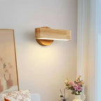 Lámpara de Pared Giratoria | Diseño en Madera Maciza Japonesa y Aluminio