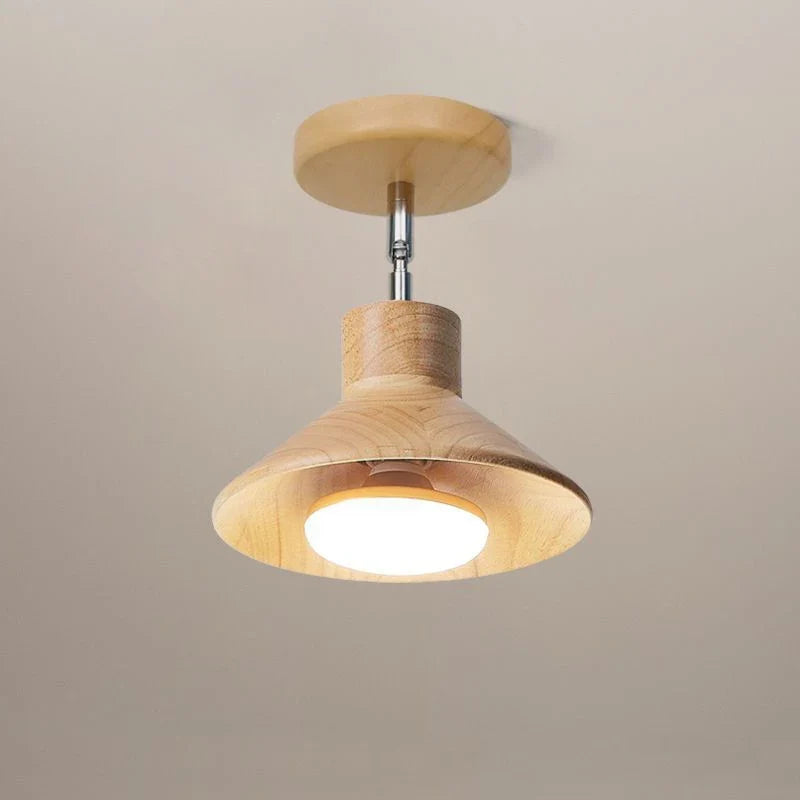Lámpara de Techo NordicWood | Diseño Cónico de Madera Natural