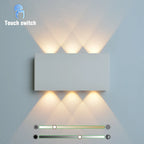 Lámpara de Pared Recargable LumiBlock | Diseño Minimalista con Textura de Madera