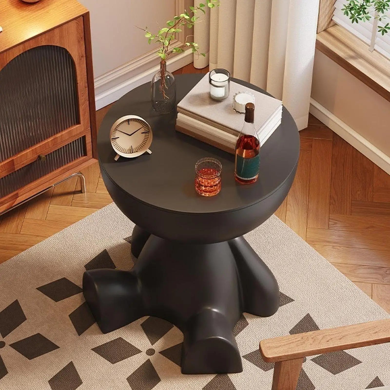 Mesa auxiliar oso de dibujos animados | Mesa de café moderna y creativa