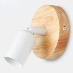 Lámpara de Pared Retro Vintage | Aplique Ajustable de Madera y Metal