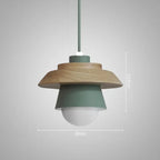 Lámpara Colgante de Madera Nórdica | Diseño Colorido de Macarón