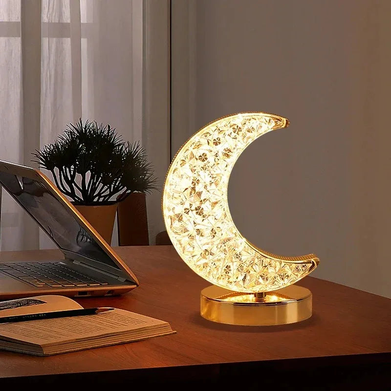 Stellora - Lámpara Nocturna LED de Cristal 3D
