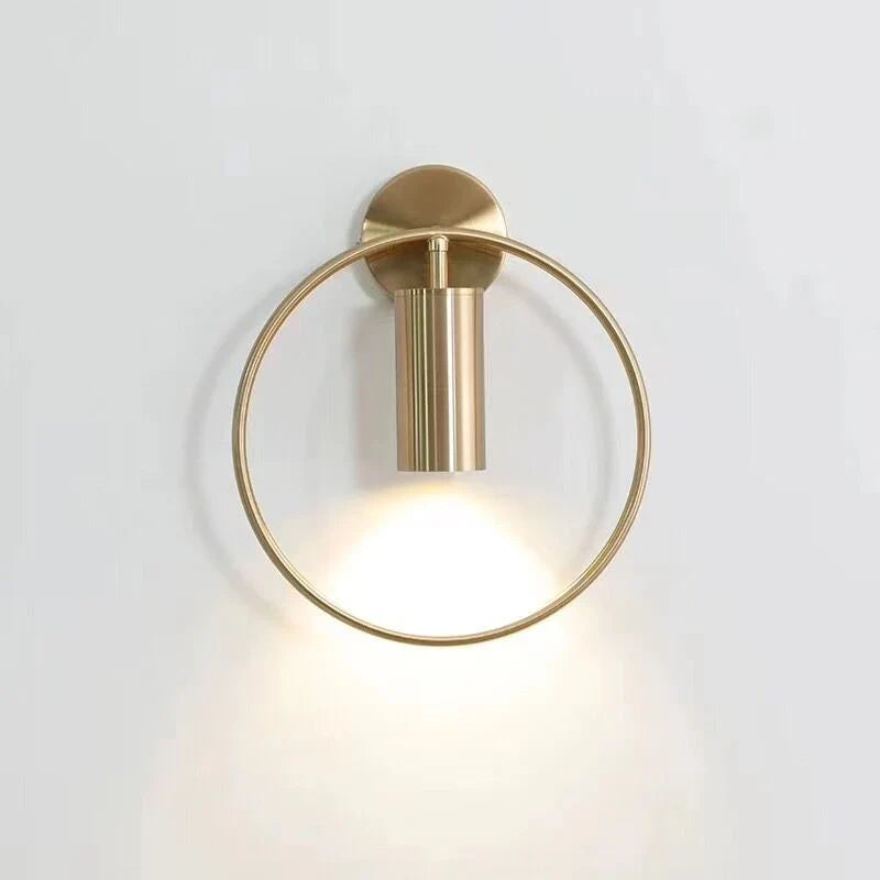 Lámpara de Pared Halo | Diseño Minimalista Nórdico en Oro