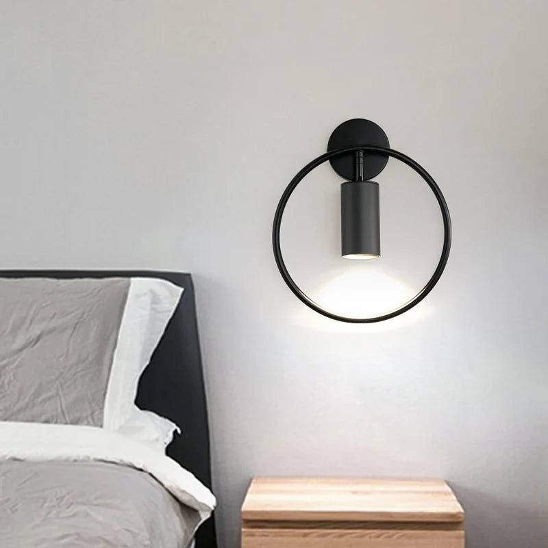 Lámpara de Pared Halo | Diseño Minimalista Nórdico en Oro