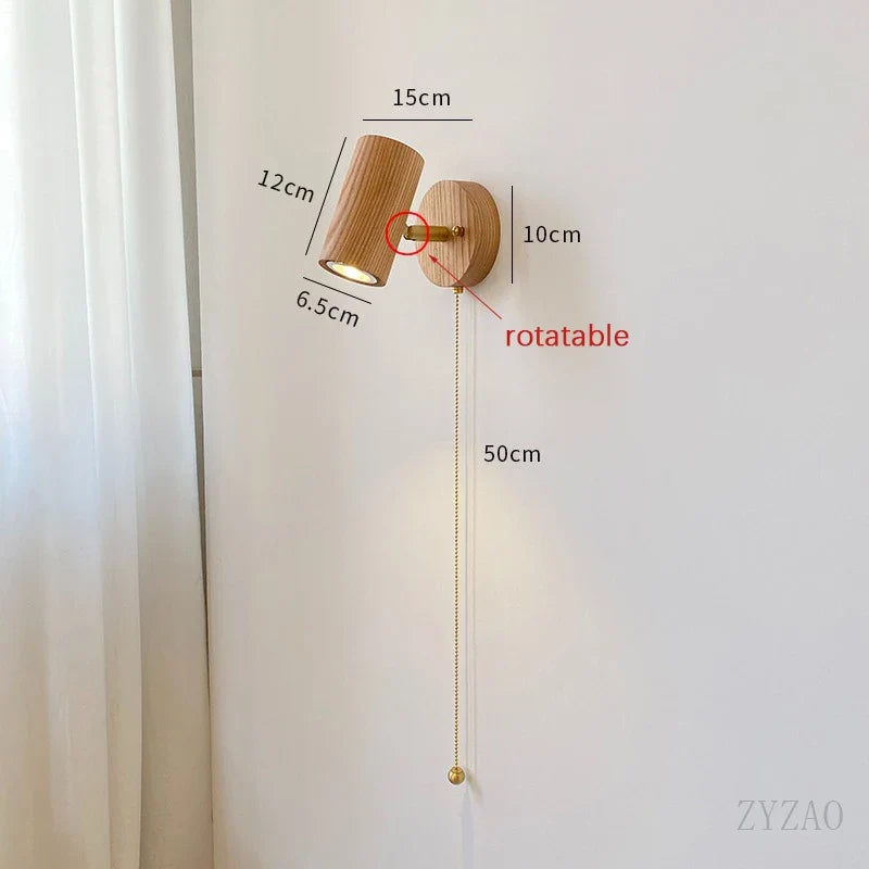 Lámpara de Pared Arlo | Foco LED Retro Nogal