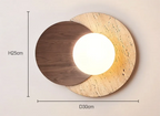 Lámpara de Pared de Piedra Wabi-Sabi | Diseño Moderno con Textura Natural