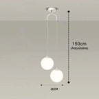 Lámpara Colgante Luna | Diseño Nórdico Moderno de Globo de Vidrio