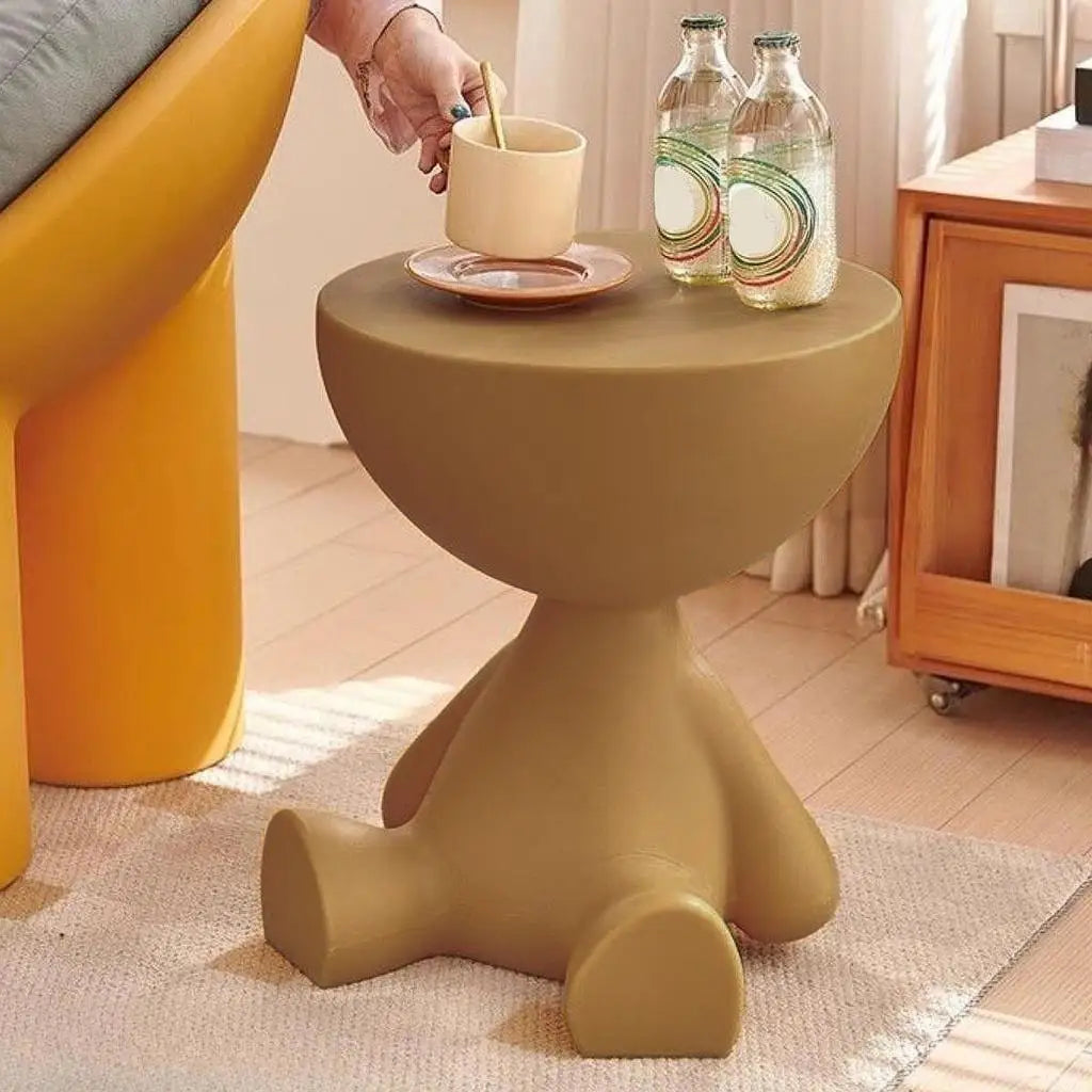 Mesa auxiliar oso de dibujos animados | Mesa de café moderna y creativa