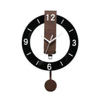 Reloj de Pared Minimalista con Péndulo | Diseño Moderno en Acrílico y Madera