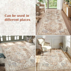 Alfombra Medallón Patrimonial | Alfombra Oriental Plegable Antideslizante