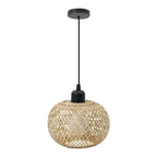 Lámpara de Techo Natura Bamboo | Lámpara LED de Ratán Tejido a Mano