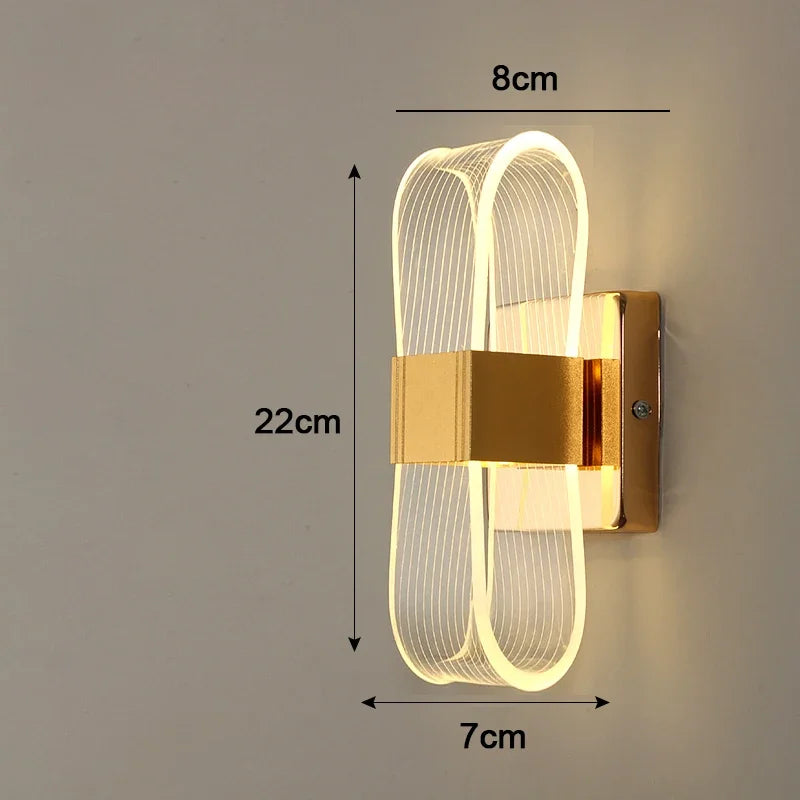 Lámpara de Pared LED de Lujo Nórdico | Luz Decorativa Moderna de Aluminio