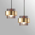 Lámpara Colgante de Vidrio Nórdico | Diseño Moderno de Cilindro en Latón