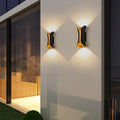 Lámpara de Pared Moderna Negra y Dorada | Lámpara LED Impermeable de Luz Ascendente y Descendente